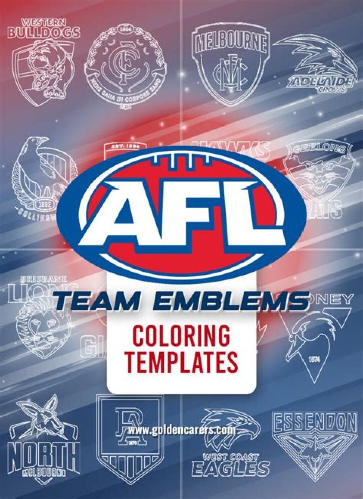 AFL Team Logos — Printable Worksheet