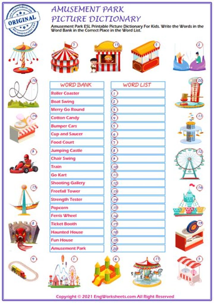 Amusement Parks (Spanish vocabulary) Quiz