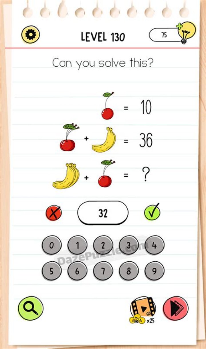 Brain Test 4 Level 130 Answers