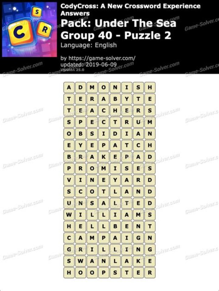 CodyCross Cruise Ship Group 656-Puzzle 2 Answers • Game Solver