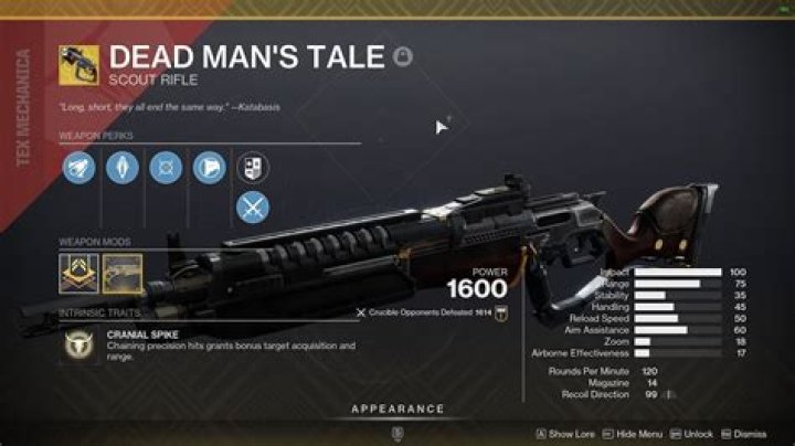 Destiny 2 How to Get Dead Man’s Tale in 2023 (Perks, Intrinsic Trait & Unlocking Catalyst)
