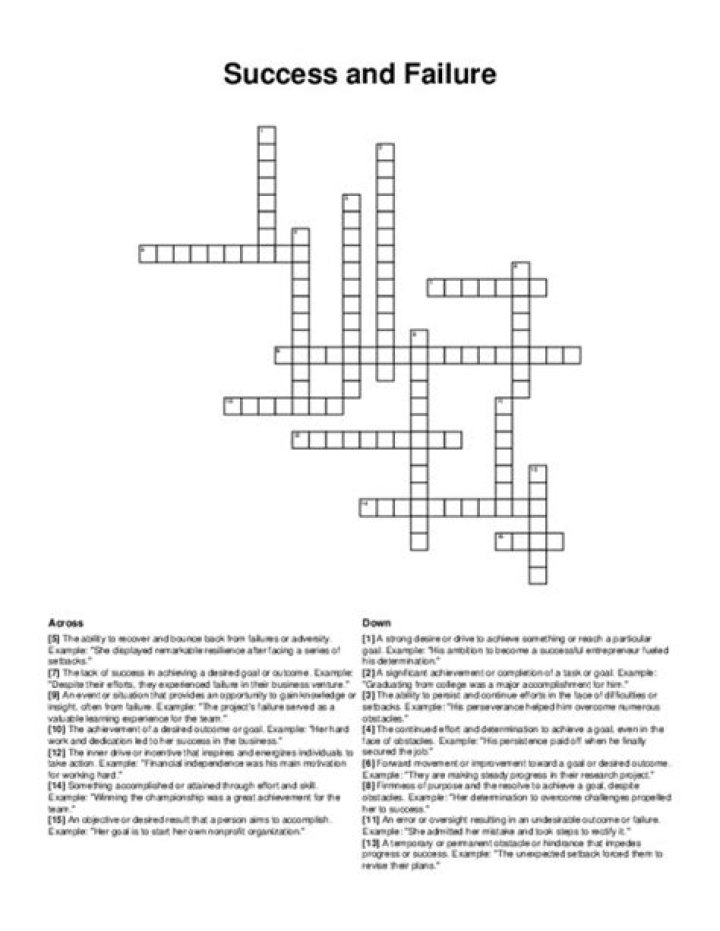 Failure Crossword Clue and Answer