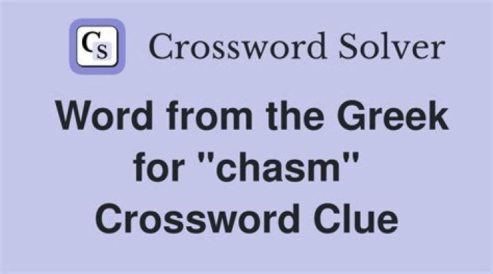 Greek for word Crossword Clue