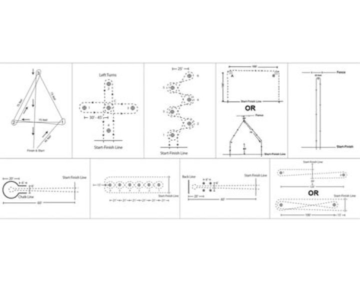 Gymkhana Horse Event Patterns — Printable Worksheet