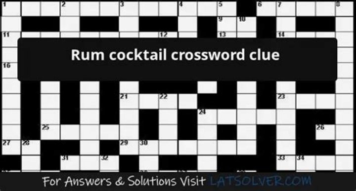 Half a cocktail Crossword Clue