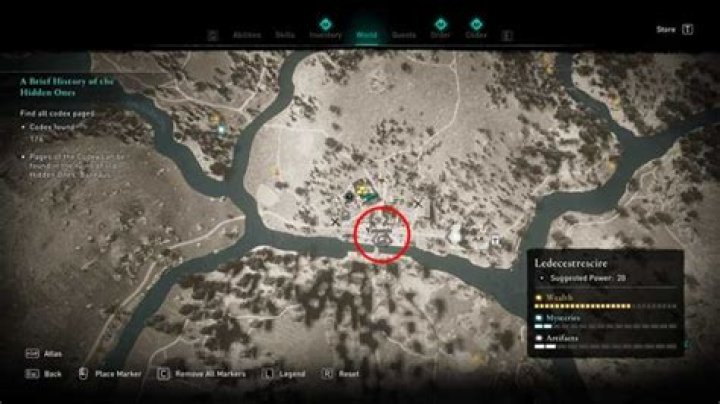 Ledecestrescire Hoard Treasure Map in AC Valhalla