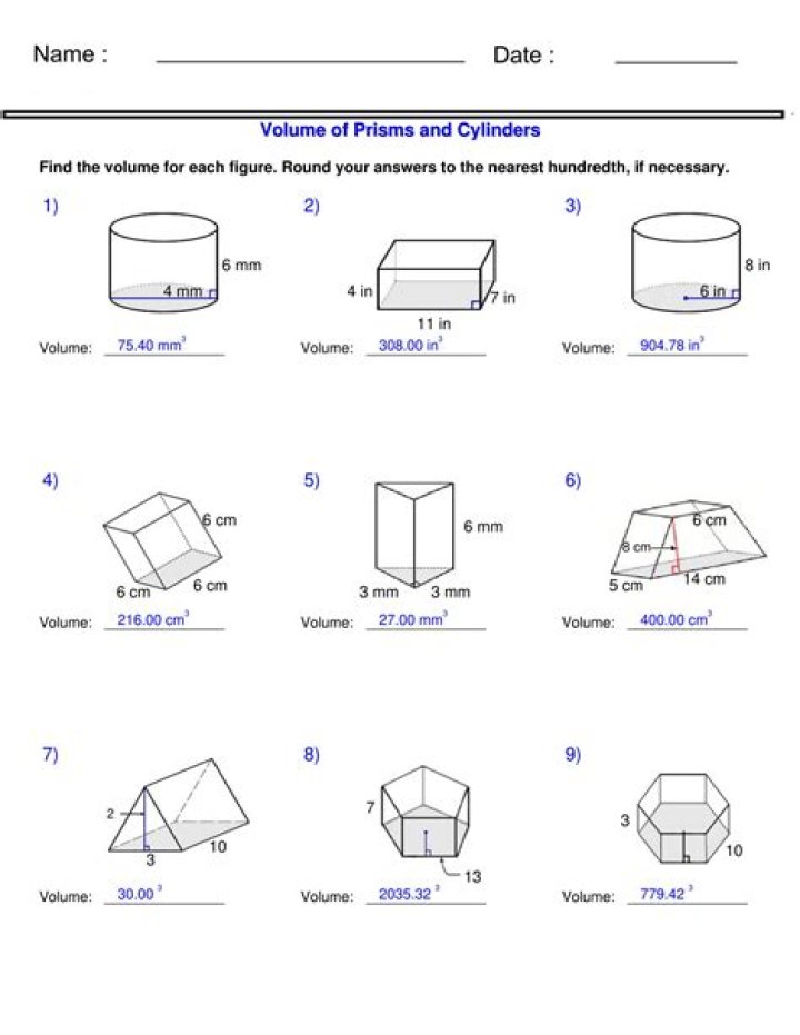 Length area and volume Quiz