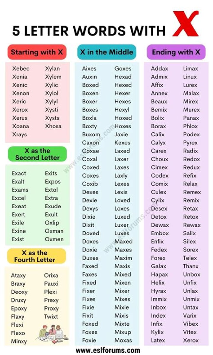 List of 5 Letter Words Starting With 'exa'