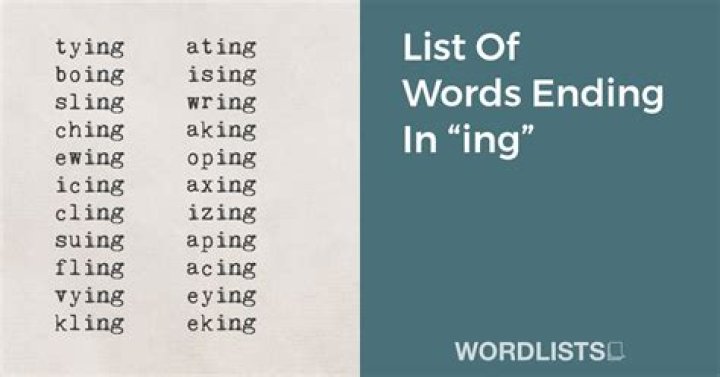 List of Words Ending With 'zing'