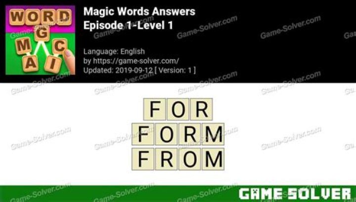 Magic Words Episode 10-Level 143 • Game Solver