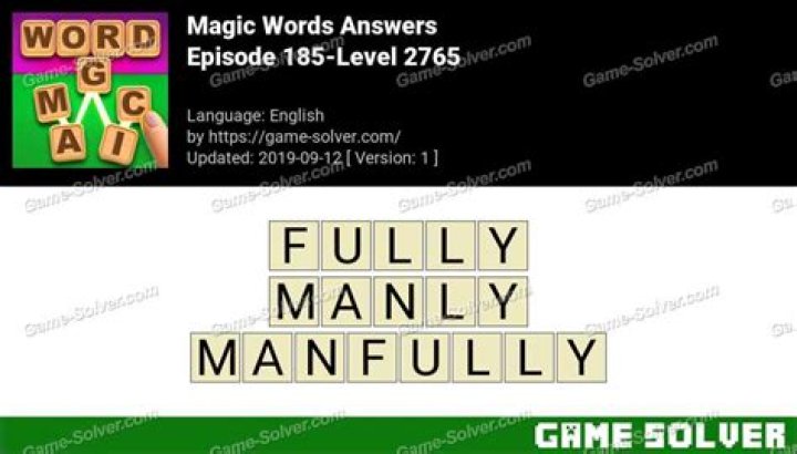 Magic Words Episode 129-Level 1925 • Game Solver