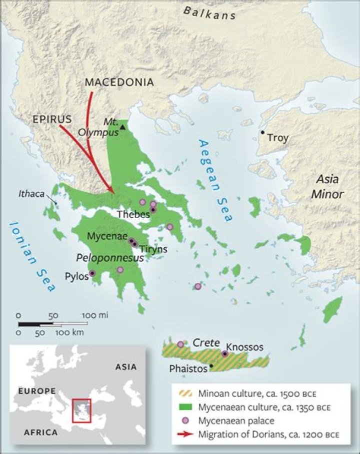 Mycenaean Greece Map Quiz