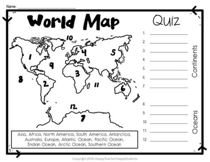 Oceans and Seas of the World Quiz