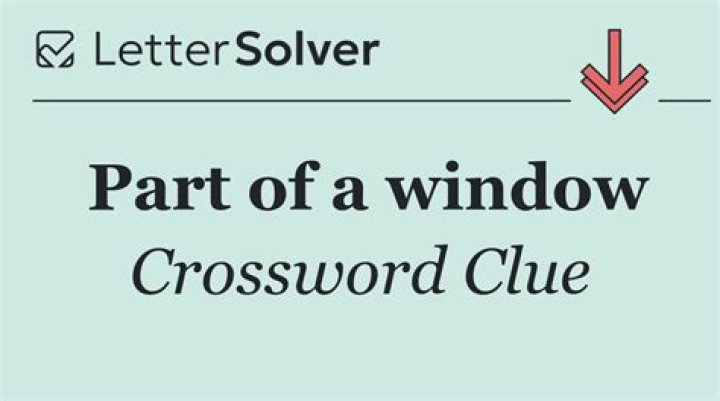 Part of a window Crossword Clue