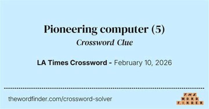 Pioneering computer Crossword Clue