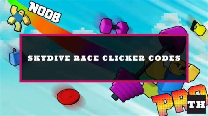 Skydive Race Clicker Codes For January 2024