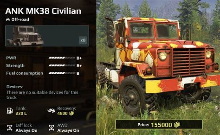 SnowRunner – Off-Road Truck Tips (ANK MK38 Civilian and International Paystar 5070)