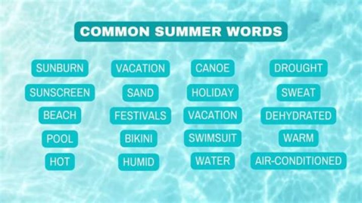 Something people love about summer Top 7 : Answers