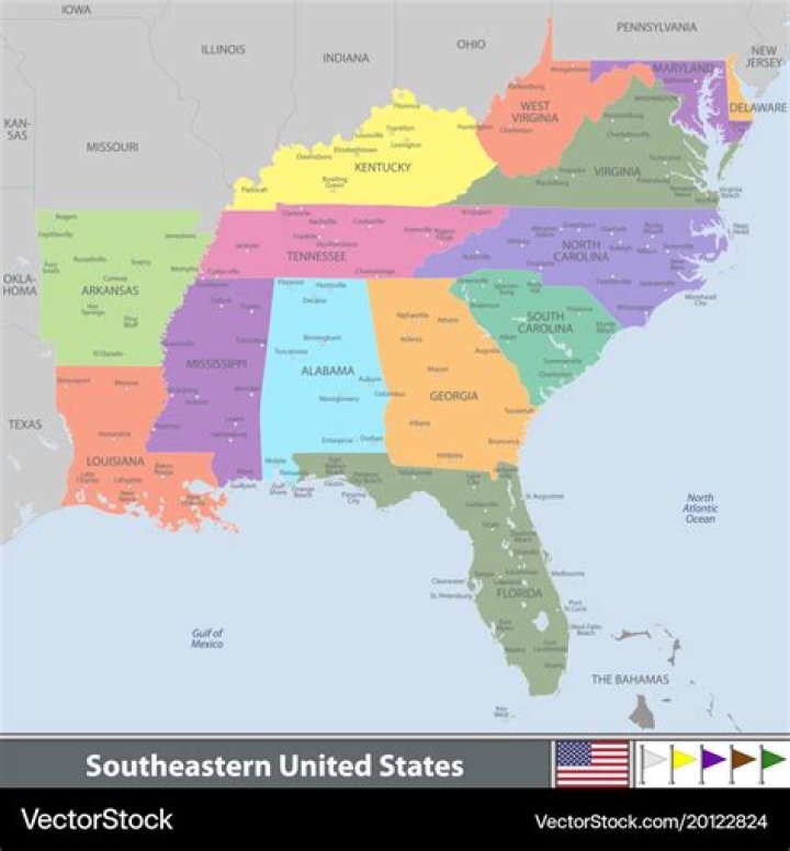 Southeastern U.S. Region States Map Quiz