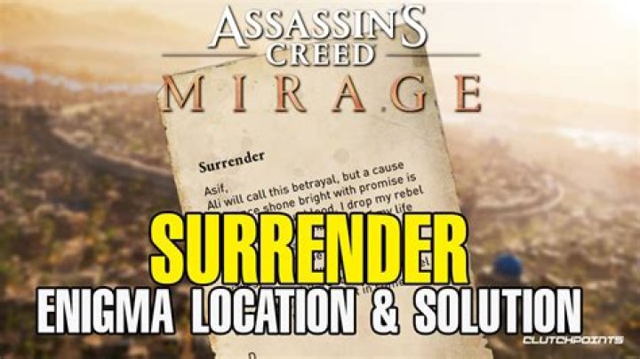 Surrender Enigma Solution Guide - Assassin's Creed Mirage
