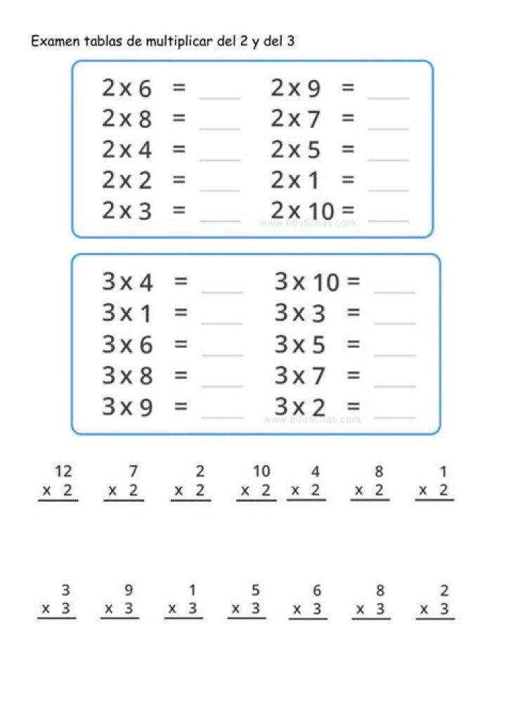 Tablas de multiplicar 2 Quiz