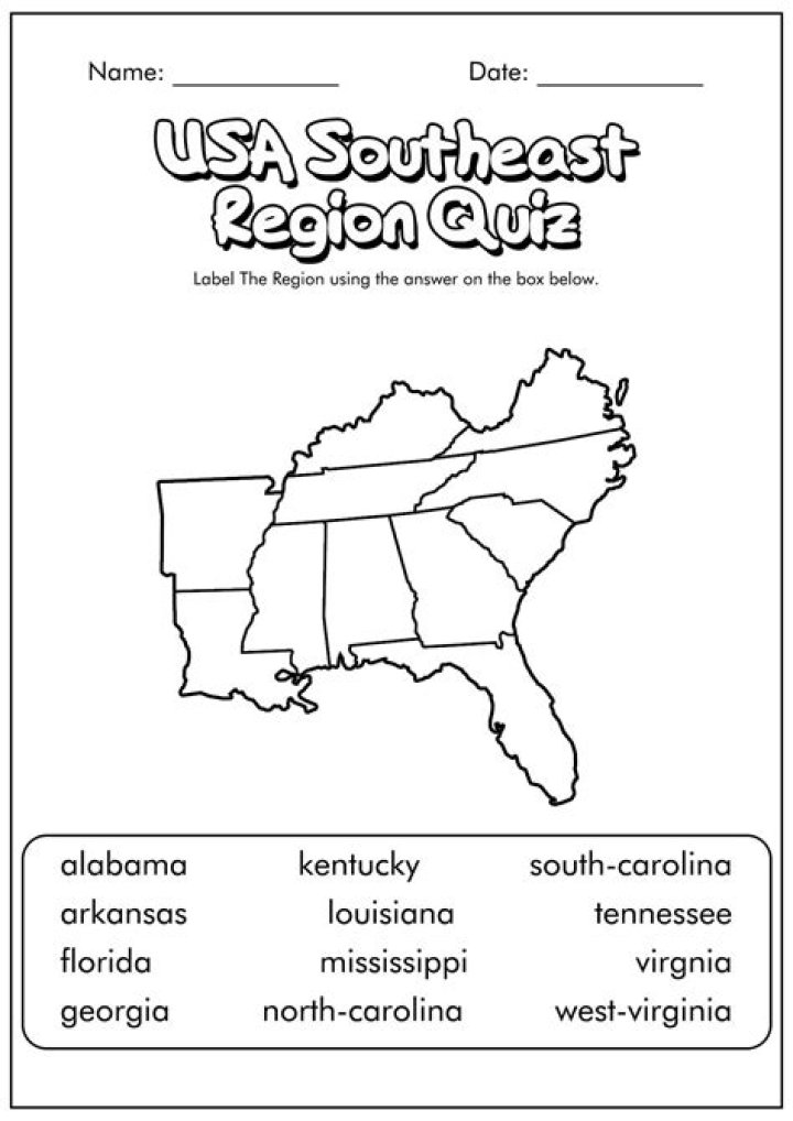 Washington's Five Regions Quiz