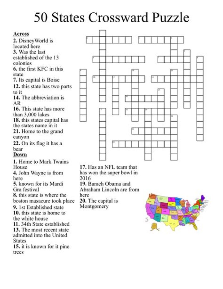 Wasted states crossword clue answer