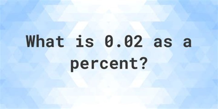What is .02 as a percent?