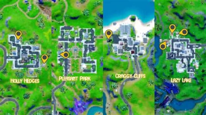 Where to destroy a fireplace at Lazy Lake, Craggy Cliffs, Holly Hedges, or Pleasant Park in Fortnite