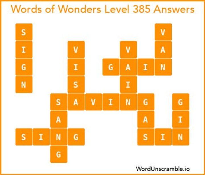 Word Stacks Level 385 Answers • Game Solver