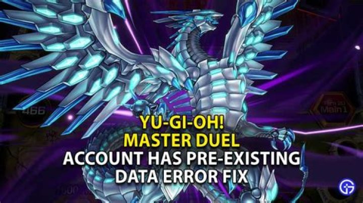Yu-Gi-Oh! Master Duel This Account Has Pre-Existing Data Error Fix
